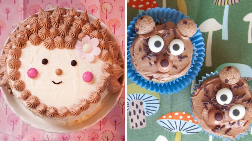 Igel und Bären sind typische Waldtiere und sehen als Kuchen und Cupcakes zum Anbeißen aus.